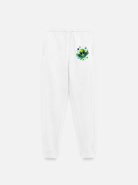 Galaktischer Alien Wirbel - Frauen Premium Bio Jogginghose - Weiß