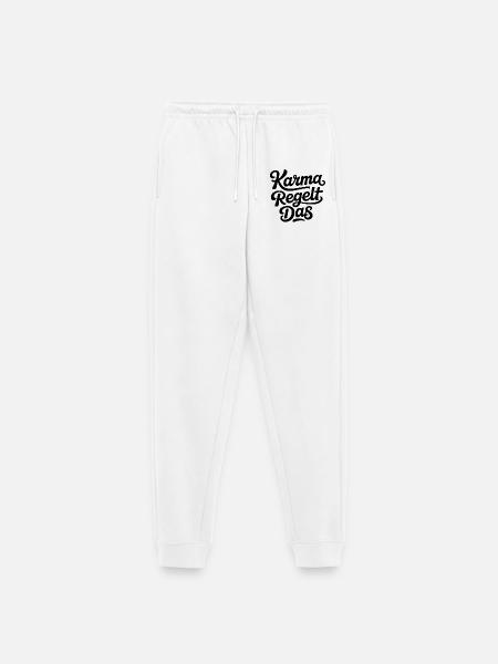 Karma Regelt Das - Frauen Premium Bio Jogginghose - Weiß
