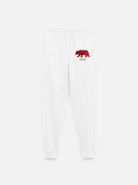 Erdbär - Frauen Premium Bio Jogginghose - Weiß