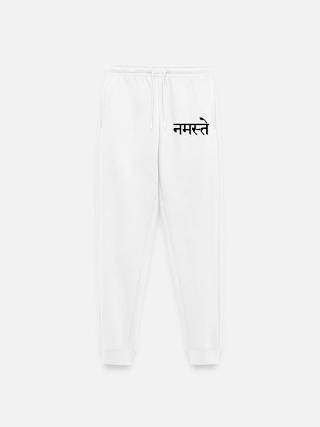 Namaste Sanskrit geschrieben - Frauen Premium Bio Jogginghose - Weiß