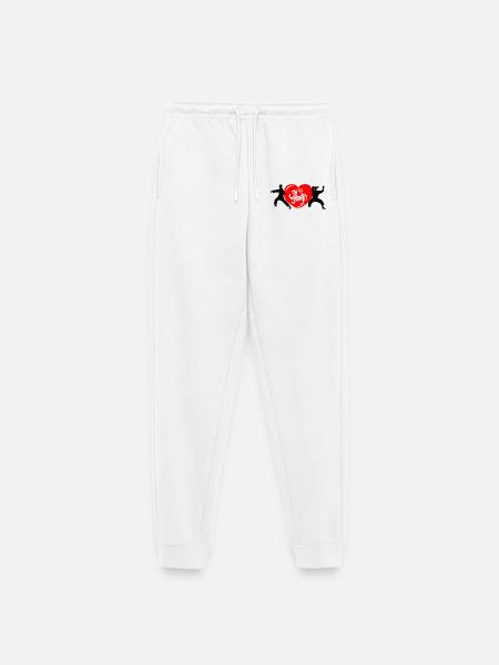 Shotokan Karate Herz mit Tiger - Frauen Premium Bio Jogginghose - Weiß