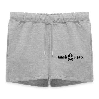 music pirate - pirate music - Women’s Premium Organic Sweatshorts - heather grey - Front - AI Model Female 172 light (172cm)