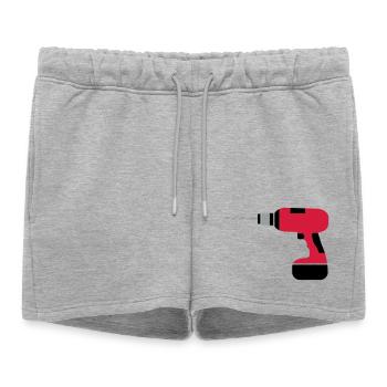 Une perceuse sans fil - Short de survêtement femme premium - gris chiné - Devant - AI Model Female 172 light (172cm)