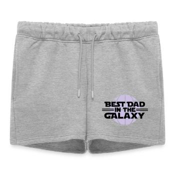 Le meilleur papa dans la galaxie - Short de survêtement femme premium - gris chiné - Devant - AI Model Female 172 light (172cm)