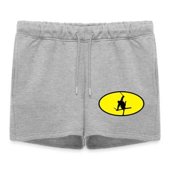 Logo de freestyle ski - Short de survêtement femme premium - gris chiné - Devant - AI Model Female 172 light (172cm)