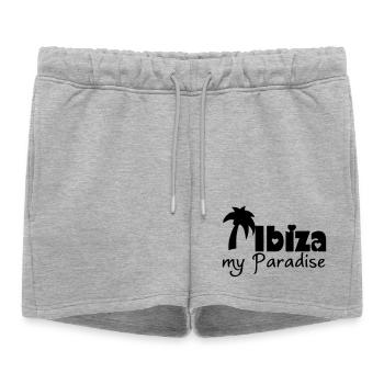 Ibiza Paradise - Women’s Premium Organic Sweatshorts - heather grey - Front - AI Model Female 172 light (172cm)