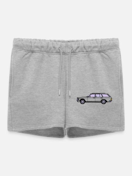 MB W123 T Model Kombi ...(25) - Frauen Premium Organic Sweatshorts - Grau meliert