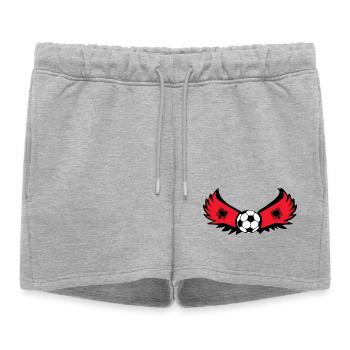 Football Albanie - Short de survêtement femme premium - gris chiné - Devant - AI Model Female 172 light (172cm)