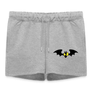 Staring Bat - Two Color Design - Women’s Premium Organic Sweatshorts - heather grey - Front - AI Model Female 172 light (172cm)