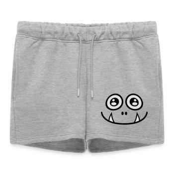 Cute Monster | Süsses Monster | Smile | Freude - Short de survêtement femme premium - gris chiné - Devant - AI Model Female 172 light (172cm)
