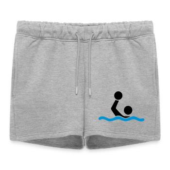 water polo - Short de survêtement femme premium - gris chiné - Devant - AI Model Female 172 light (172cm)