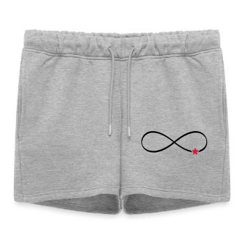 Symbole infini étoile signe infini - Short de survêtement femme premium - gris chiné - Devant - AI Model Female 172 light (172cm)
