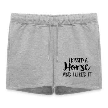 Cheval - Short de survêtement femme premium - gris chiné - Devant - AI Model Female 172 light (172cm)