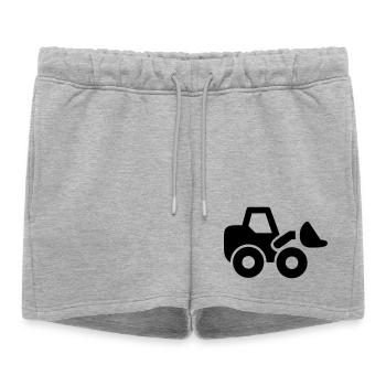 excavator - Women’s Premium Organic Sweatshorts - heather grey - Front - AI Model Female 172 light (172cm)