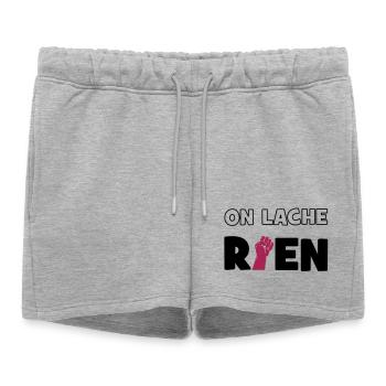 On lâche rien ! - Short de survêtement femme premium - gris chiné - Devant - AI Model Female 172 light (172cm)