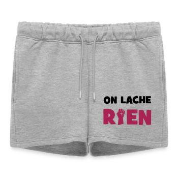 On lâche rien ! - Short de survêtement femme premium - gris chiné - Devant - AI Model Female 172 light (172cm)