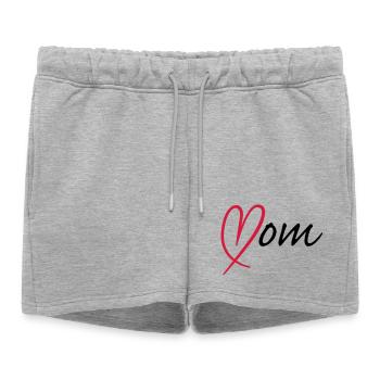 Mom Heart | Herz - Short de survêtement femme premium - gris chiné - Devant - AI Model Female 172 light (172cm)