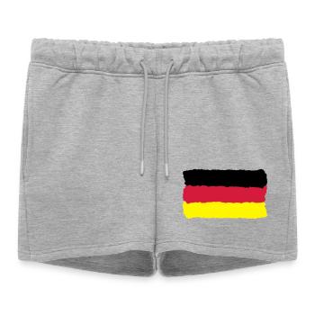 or rouge noir Allemagne flag Allemagne - Short de survêtement femme premium - gris chiné - Devant - AI Model Female 172 light (172cm)