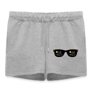 sail - Women’s Premium Organic Sweatshorts - heather grey - Front - AI Model Female 172 light (172cm)