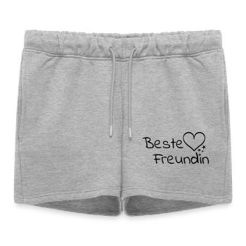 Meilleure amie - Short de survêtement femme premium - gris chiné - Devant - AI Model Female 172 light (172cm)