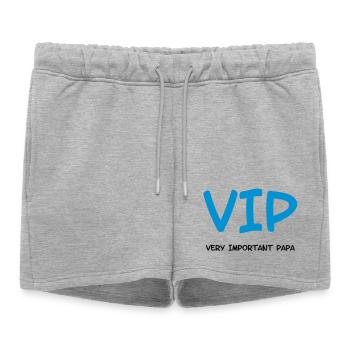 Very Important Papa ❤️ - Short de survêtement femme premium - gris chiné - Devant - AI Model Female 172 light (172cm)