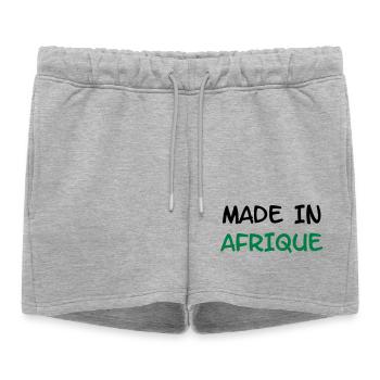 Made in AFRIQUE ! - Short de survêtement femme premium - gris chiné - Devant - AI Model Female 172 light (172cm)