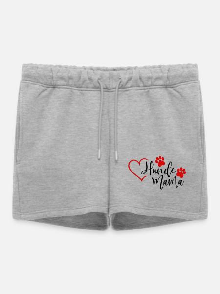 Hunde Mama  - Frauen Premium Organic Sweatshorts - Grau meliert