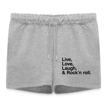 live love laugh and rock and roll - attitude rock - Short de survêtement femme premium - gris chiné - Devant - AI Model Female 172 light (172cm)