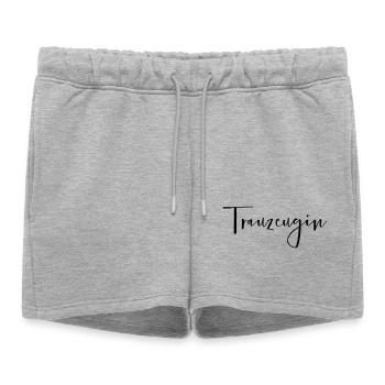 Partie de bachelorette demoiselle d'honneur - Short de survêtement femme premium - gris chiné - Devant - AI Model Female 172 light (172cm)
