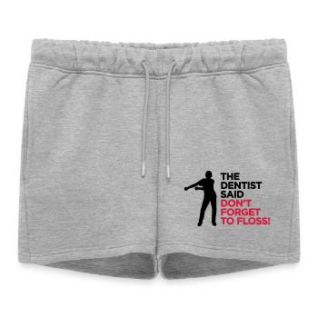 Le dentiste a dit ne pas oublier la danse FLOSS - Short de survêtement femme premium - gris chiné - Devant - AI Model Female 172 light (172cm)