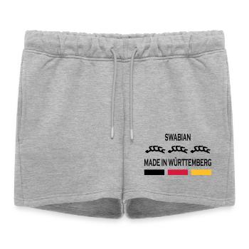 Made in Württemberg - Women’s Premium Organic Sweatshorts - heather grey - Front - AI Model Female 172 light (172cm)