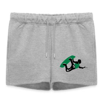 Wakeboarding - Women’s Premium Organic Sweatshorts - heather grey - Front - AI Model Female 172 light (172cm)