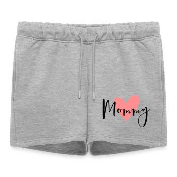 Cadeau d'amour coeur maman - Short de survêtement femme premium - gris chiné - Devant - AI Model Female 172 light (172cm)