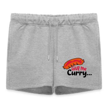 currywurst - Short de survêtement femme premium - gris chiné - Devant - AI Model Female 172 light (172cm)