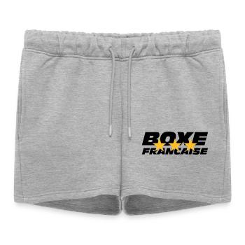 Boxe Francaise - Short de survêtement femme premium - gris chiné - Devant - AI Model Female 172 light (172cm)