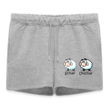 mouton - Short de survêtement femme premium - gris chiné - Devant - AI Model Female 172 light (172cm)