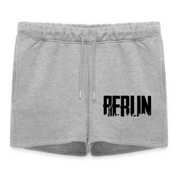 Berlin T-shirt - Short de survêtement femme premium - gris chiné - Devant - AI Model Female 172 light (172cm)