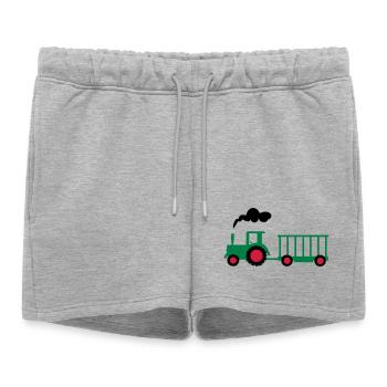 tracteur - Short de survêtement femme premium - gris chiné - Devant - AI Model Female 172 light (172cm)