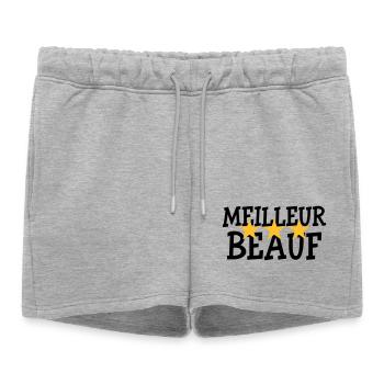 Meilleur Beauf - Short de survêtement femme premium - gris chiné - Devant - AI Model Female 172 light (172cm)
