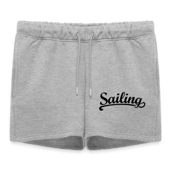 Sailing - Design for Sailors - Women’s Premium Organic Sweatshorts - heather grey - Front - AI Model Female 172 light (172cm)