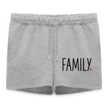 Family Heart - Partenaire cadeau Look Enfant amour - Short de survêtement femme premium - gris chiné - Devant - AI Model Female 172 light (172cm)