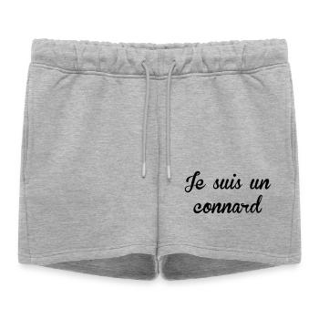Je suis un Connard ! - Short de survêtement femme premium - gris chiné - Devant - AI Model Female 172 light (172cm)