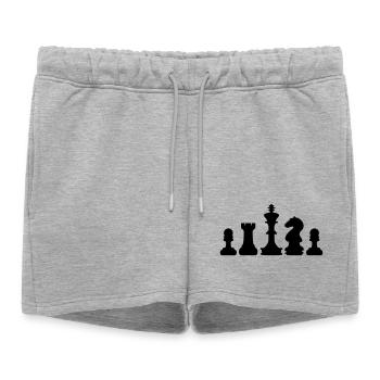 échecs - Short de survêtement femme premium - gris chiné - Devant - AI Model Female 172 light (172cm)