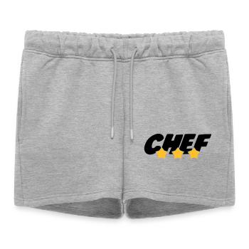 Chef - Cuisine - Patron - Boss - Cooking - Food - Women’s Premium Organic Sweatshorts - heather grey - Front - AI Model Female 172 light (172cm)