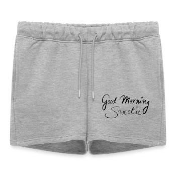 Bonjour ma chérie - Short de survêtement femme premium - gris chiné - Devant - AI Model Female 172 light (172cm)