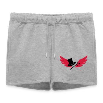 Magic / Magie - Short de survêtement femme premium - gris chiné - Devant - AI Model Female 172 light (172cm)