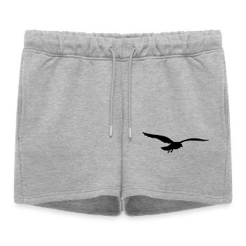 mouette - Short de survêtement femme premium - gris chiné - Devant - AI Model Female 172 light (172cm)