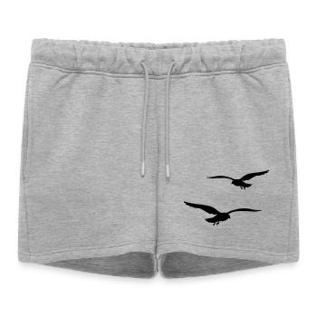 mouette - Short de survêtement femme premium - gris chiné - Devant - AI Model Female 172 light (172cm)