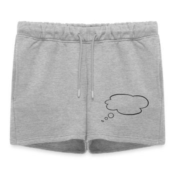 Bulles de pensée - Short de survêtement femme premium - gris chiné - Devant - AI Model Female 172 light (172cm)