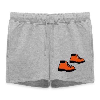 walking boots - Women’s Premium Organic Sweatshorts - heather grey - Front - AI Model Female 172 light (172cm)